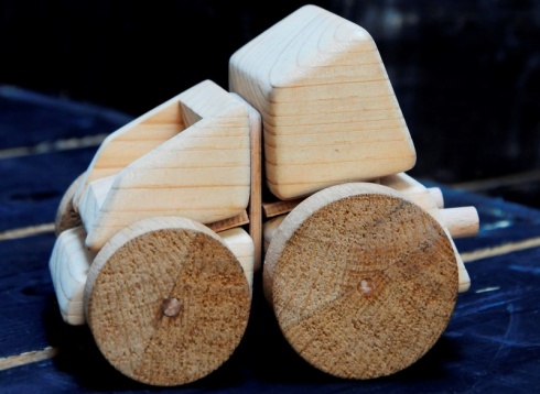 Toy from a single wooden cube