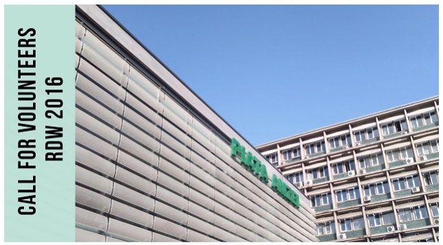 Call for Volunteers @ RDW 2016