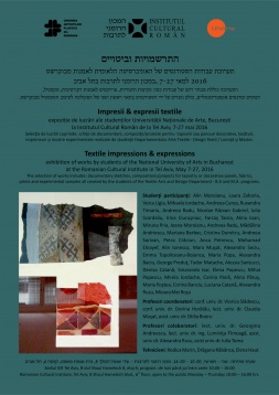 Expoziția „Impresii & expresii textile” în premieră în Tel Aviv