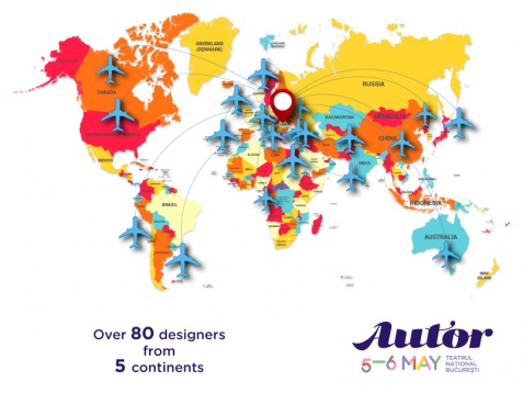 Peste 80 de designeri din 28 de țări vin la AUTOR 2018 pe 5 și 6 mai la Teatrul Național București