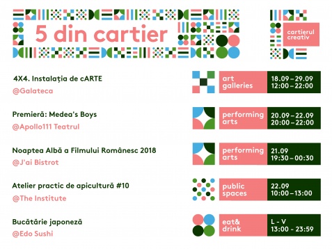 5 din cartier // 17 - 22 septembrie 2018