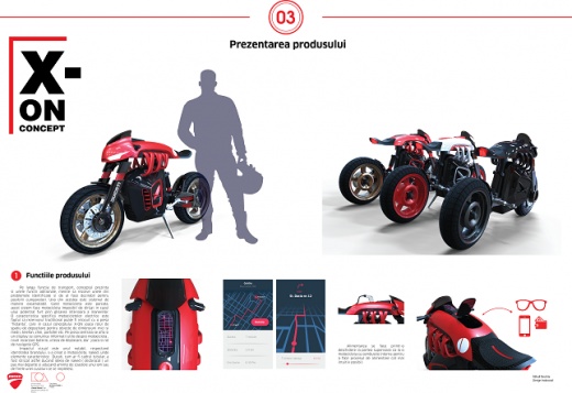 MIHAIL NECHITA // X-ON  CONCEPT DE MOTOCICLETA ELECTRICĂ PENTRU BRANDUL DUCATI