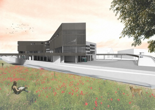 CRISTINA MIRA // CONVERSIA ȘI EXTENSIA UNEI CLĂDIRI DE INFRASTRUCTURĂ URBANĂ ÎN DREISPITZ, ELVEȚIA. IMPACTUL ASUPRA MECANISMULUI URBAN.