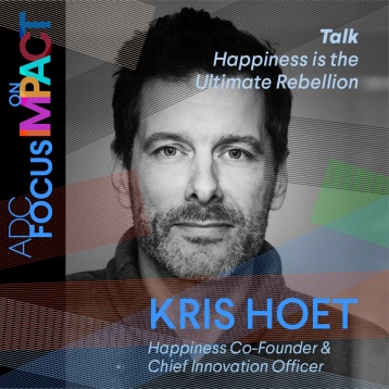 Anu Niemonen, Kris Hoet şi Conn Bertish pe scena „ADC Focus on Impact”