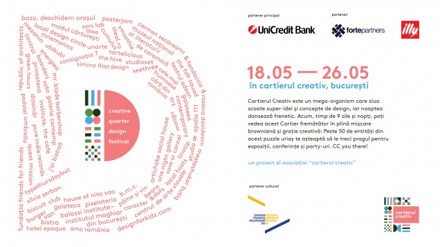 Creative Quarter Design Festival, primul mare festival al Cartierului Creativ | 18-26 mai