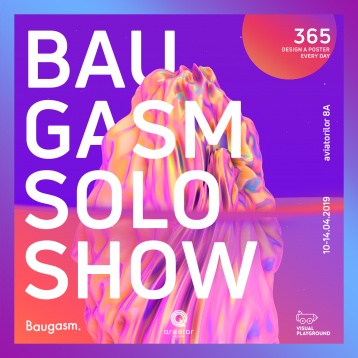 Expoziția Baugasm Solo Show - parte din Visual Playground 2019, la Qreator