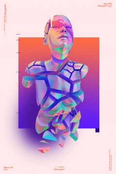 Expoziția Baugasm Solo Show - parte din Visual Playground 2019, la Qreator