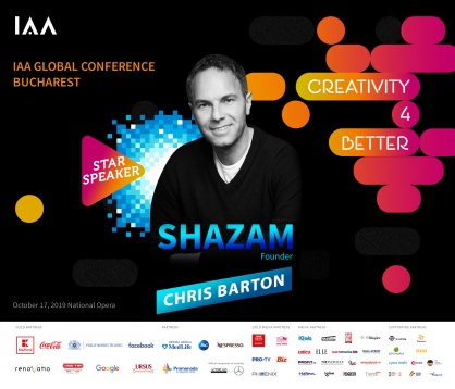 Chris Barton, Fondatorul Shazam, vine pe scena Conferinței Globale IAA „Creativity4Better”
