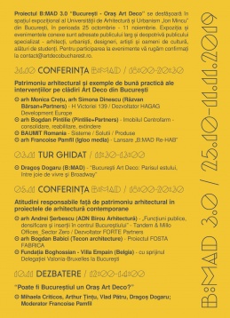 B:MAD 3.0 „București - Oraș Art Deco” - redescoperire, contextualizare, dezbatere
