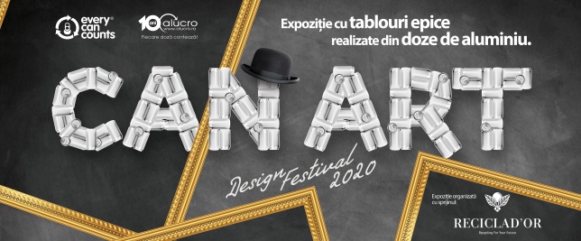 Caravană expoziţională cu tablouri realizate din doze de aluminiu, în cinci locaţii din Bucureşti 