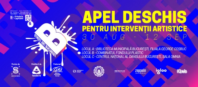 Apel deschis pentru intervenții artistice Street Art București