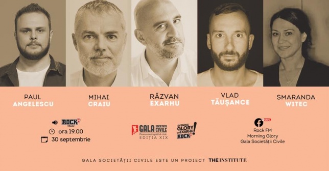 BINELE aduce câștigătorii Galei Societății Civile împreună la Evening Glory