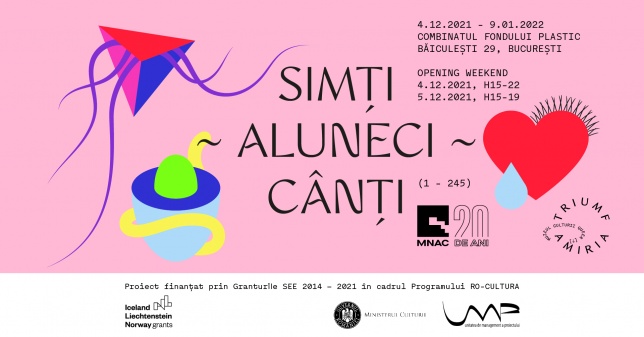 TRIUMF AMIRIA. Muzeul Culturii Queer [?]  prezintă expoziția „SIMȚI ~ ALUNECI ~ CÂNȚI”