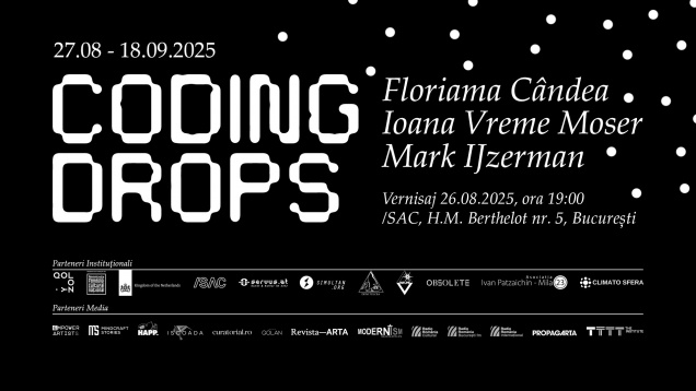 Puncte de confluenta intre arta si stiinta in expozitia Coding Drops, intre 26 august - 18 septembrie, la galeria /SAC din Bucuresti