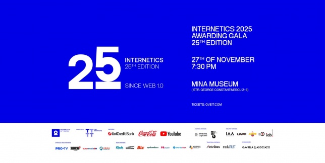 Cele mai bune proiecte și campanii digitale din România urcă pe scena Galei de Premiere Internetics 2025