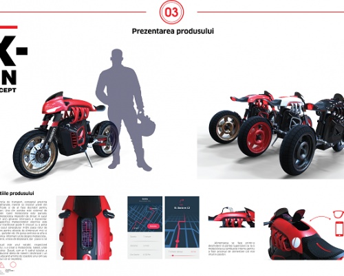 MIHAIL NECHITA // X-ON  CONCEPT DE MOTOCICLETA ELECTRICĂ PENTRU BRANDUL DUCATI
