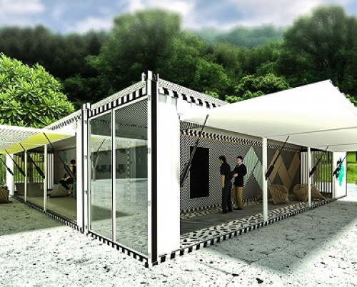 YEVA HOVHANNISYAN // HOSTEL MODULAR MOBIL PENTRU EVENIMENTE ÎN SPAȚIU DESCHIS