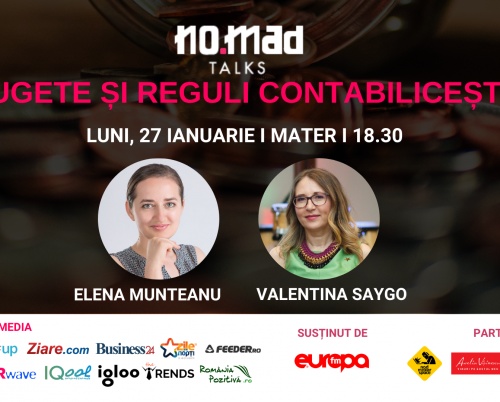  Pe 27 ianuarie la NO.MAD Talks se discută noutățile contabile pentru freelanceri