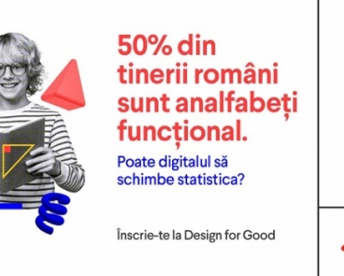S-a lansat Design for Good, o competiție digitală care vrea să rezolve analfabetismul funcțional