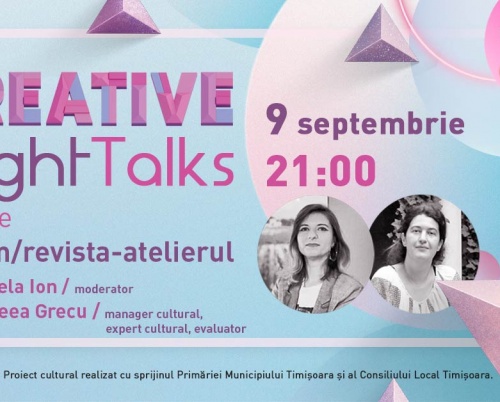 Un nou sezon de conferințe online Creative Night Talks începe pe 9 septembrie
