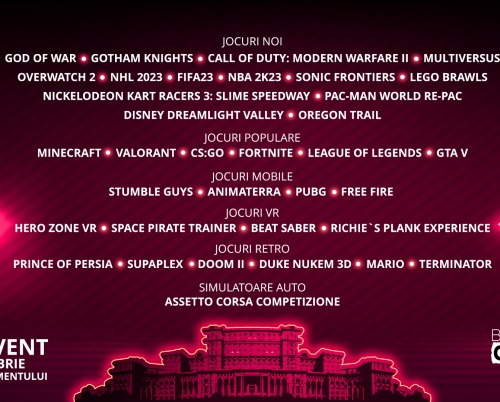 Au fost dezvăluite jocurile video ce vor putea fi văzute la Bucharest Gaming Week 2022