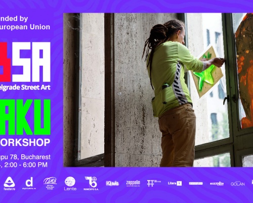 Artistul Ortaku susține un atelier de stencil ca eveniment inaugural al proiectului BSBSA