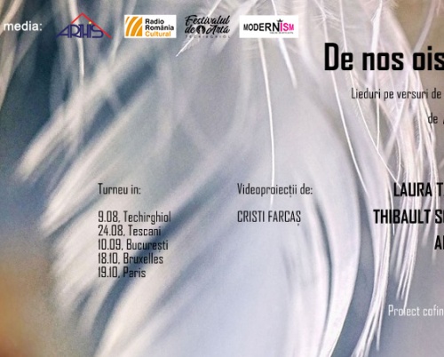 Soprana Laura Tătulescu, violoncelistul Thibault Solorzano și pianista Anca Elena încep turneul de spectacole-concert De nos oiseaux, într-un tribut adus poetului Tristan Tzara