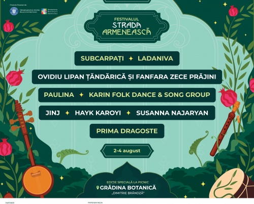Festivalul Strada Armenească revine pe 2, 3 și 4 august, cu o nouă ediție în Grădina Botanică din București